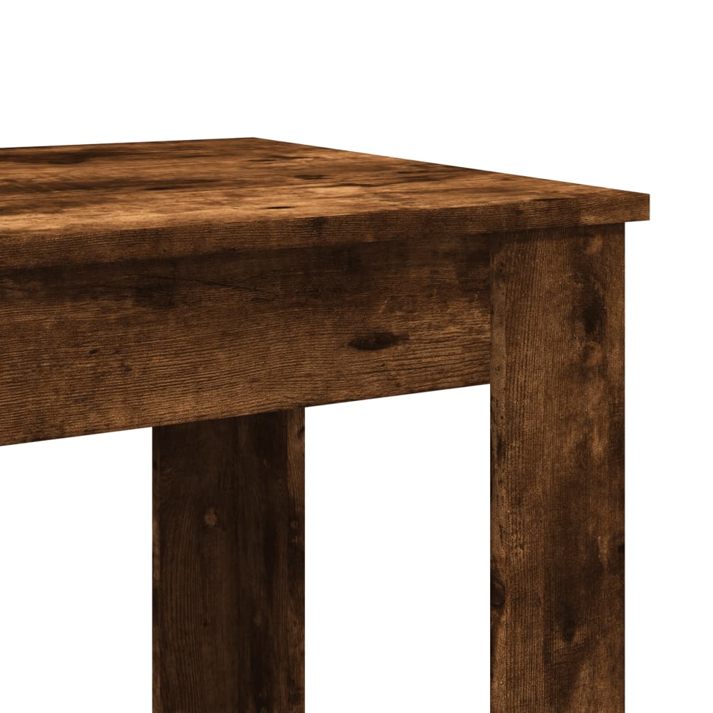 Table de bar chêne fumé 51x50x103,5 cm bois d'ingénierie