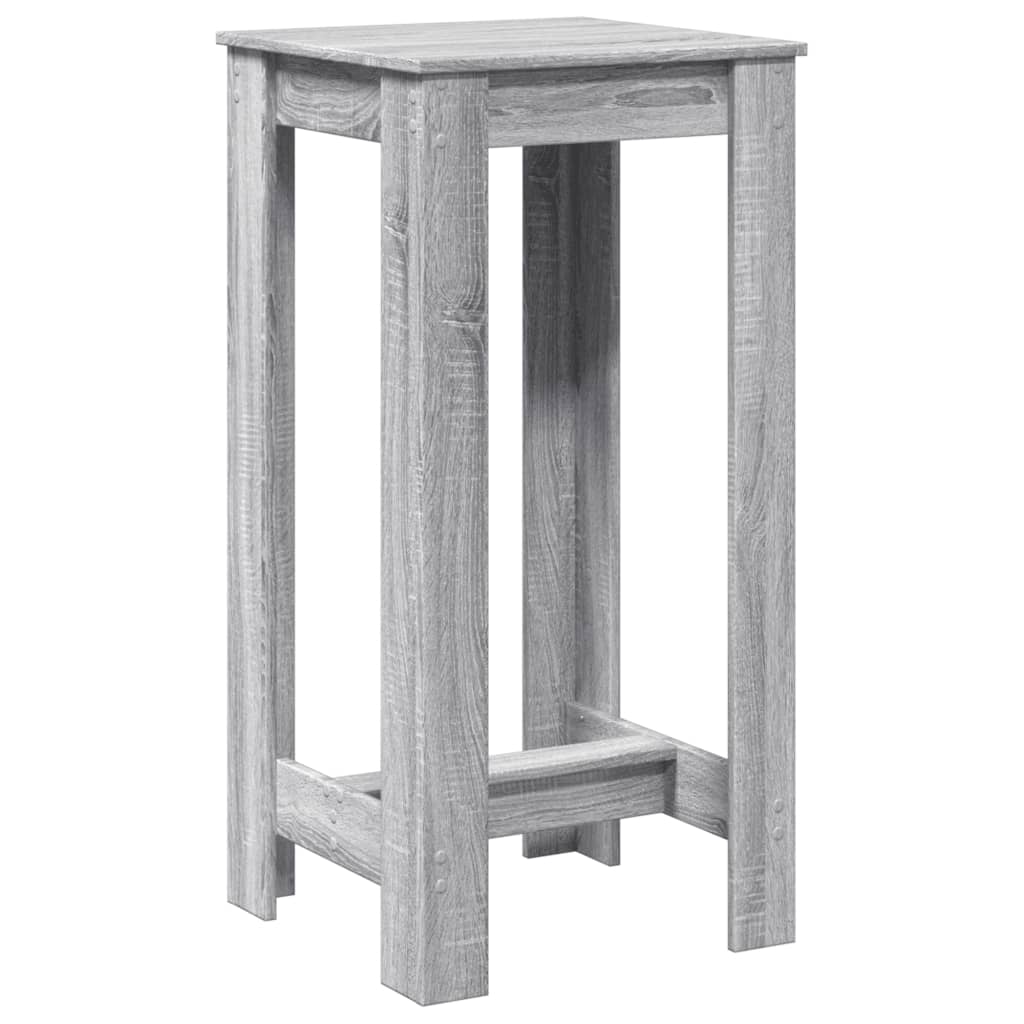 Table de bar sonoma gris 51x50x103,5 cm bois d'ingénierie