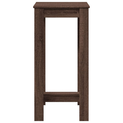 Table de bar chêne marron 51x50x103,5 cm bois d'ingénierie