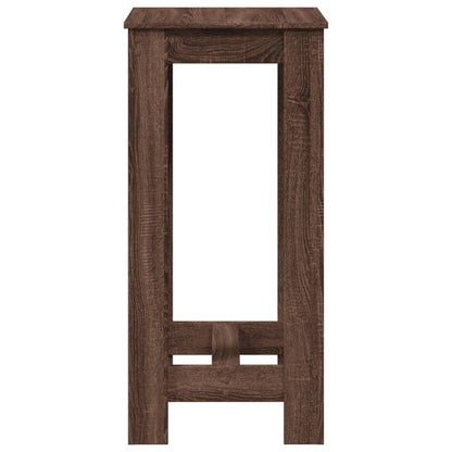 Table de bar chêne marron 51x50x103,5 cm bois d'ingénierie