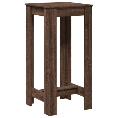 Table de bar chêne marron 51x50x103,5 cm bois d'ingénierie