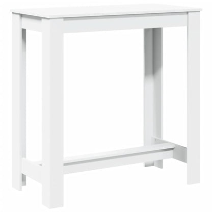 Table de bar blanc 102x50x103,5 cm bois d'ingénierie