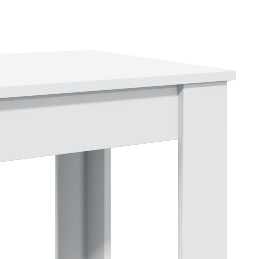 Table de bar blanc 102x50x103,5 cm bois d'ingénierie