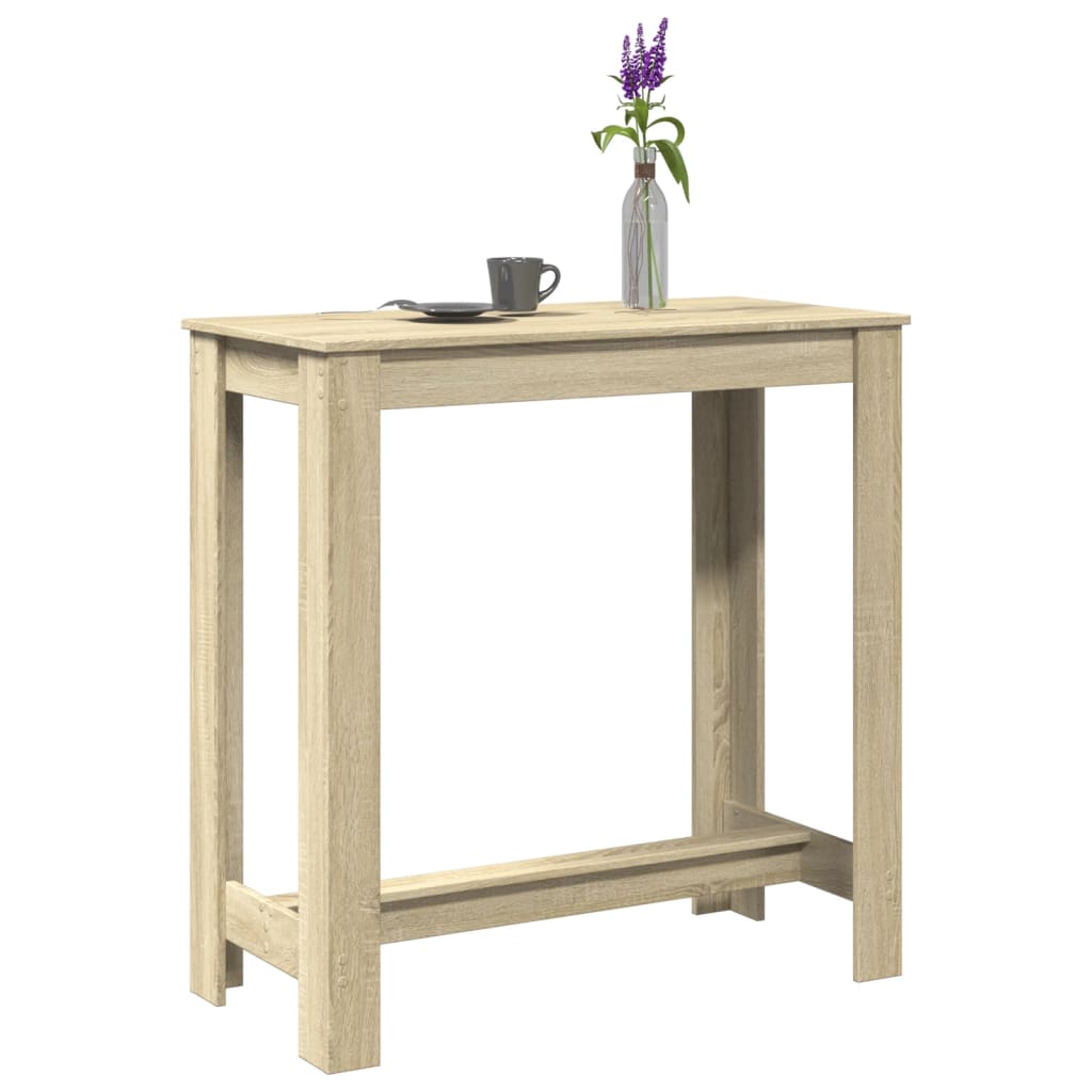 Table de bar chêne sonoma 102x50x103,5 cm bois d'ingénierie