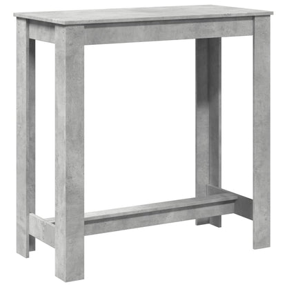 Table de bar gris béton 102x50x103,5 cm bois d'ingénierie