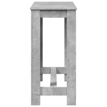 Table de bar gris béton 102x50x103,5 cm bois d'ingénierie