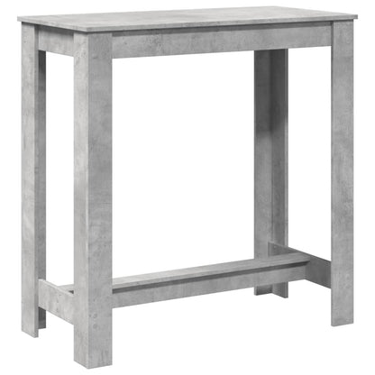 Table de bar gris béton 102x50x103,5 cm bois d'ingénierie