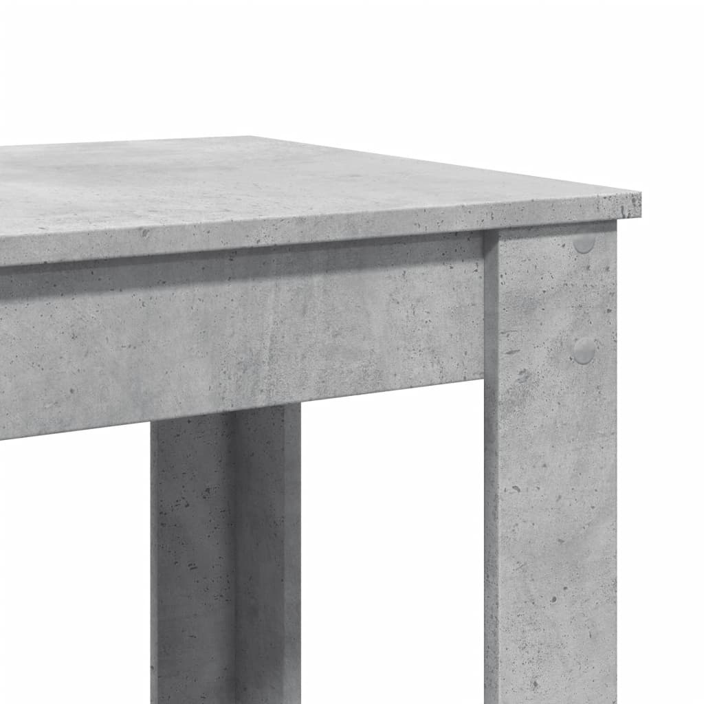 Table de bar gris béton 102x50x103,5 cm bois d'ingénierie