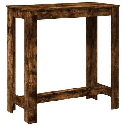 Table de bar chêne fumé 102x50x103,5 cm bois d'ingénierie