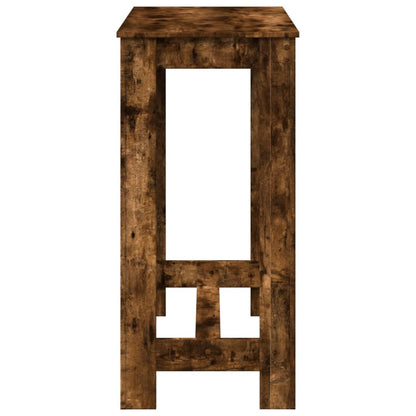 Table de bar chêne fumé 102x50x103,5 cm bois d'ingénierie