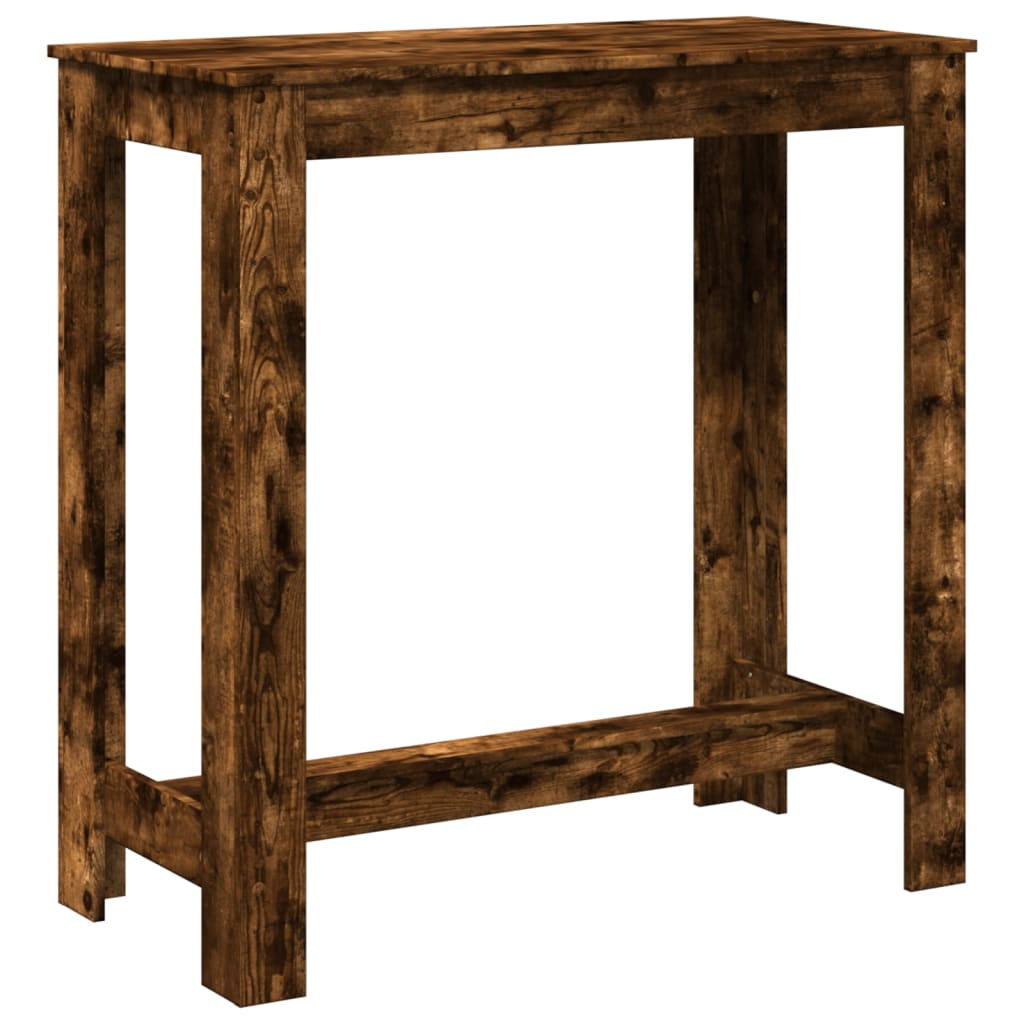 Table de bar chêne fumé 102x50x103,5 cm bois d'ingénierie