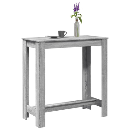 Table de bar sonoma gris 102x50x103,5 cm bois d'ingénierie