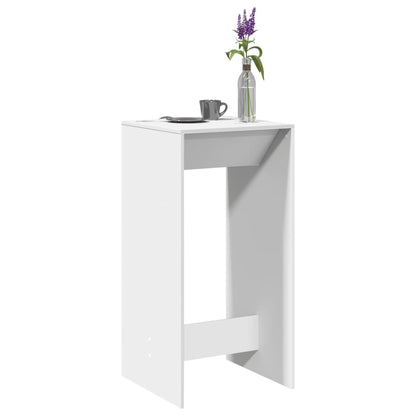 Table de bar blanc 51x50x103,5 cm bois d'ingénierie