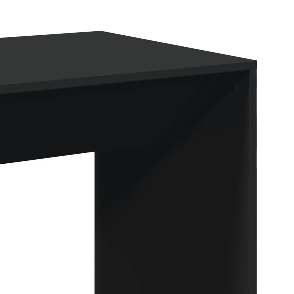 Table de bar noir 51x50x103,5 cm bois d'ingénierie