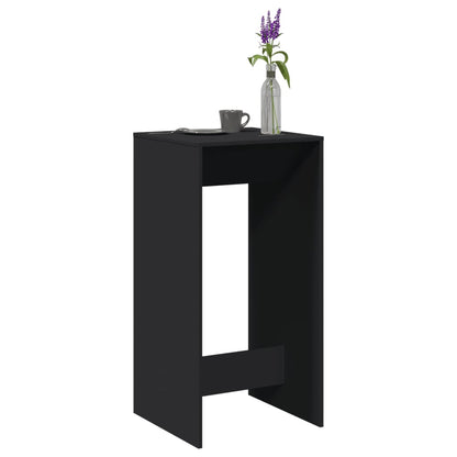 Table de bar noir 51x50x103,5 cm bois d'ingénierie