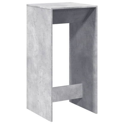 Table de bar gris béton 51x50x103,5 cm bois d'ingénierie