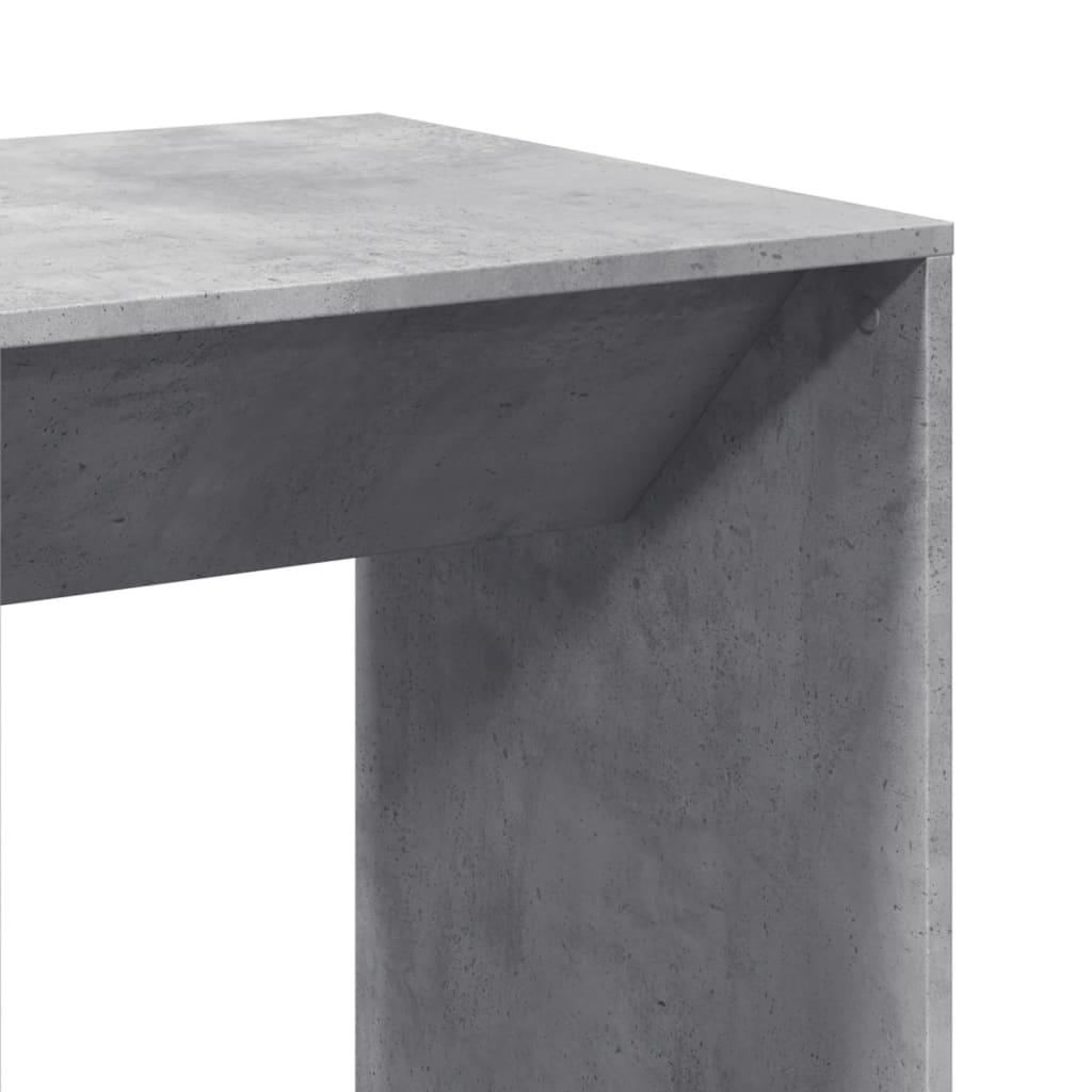 Table de bar gris béton 51x50x103,5 cm bois d'ingénierie