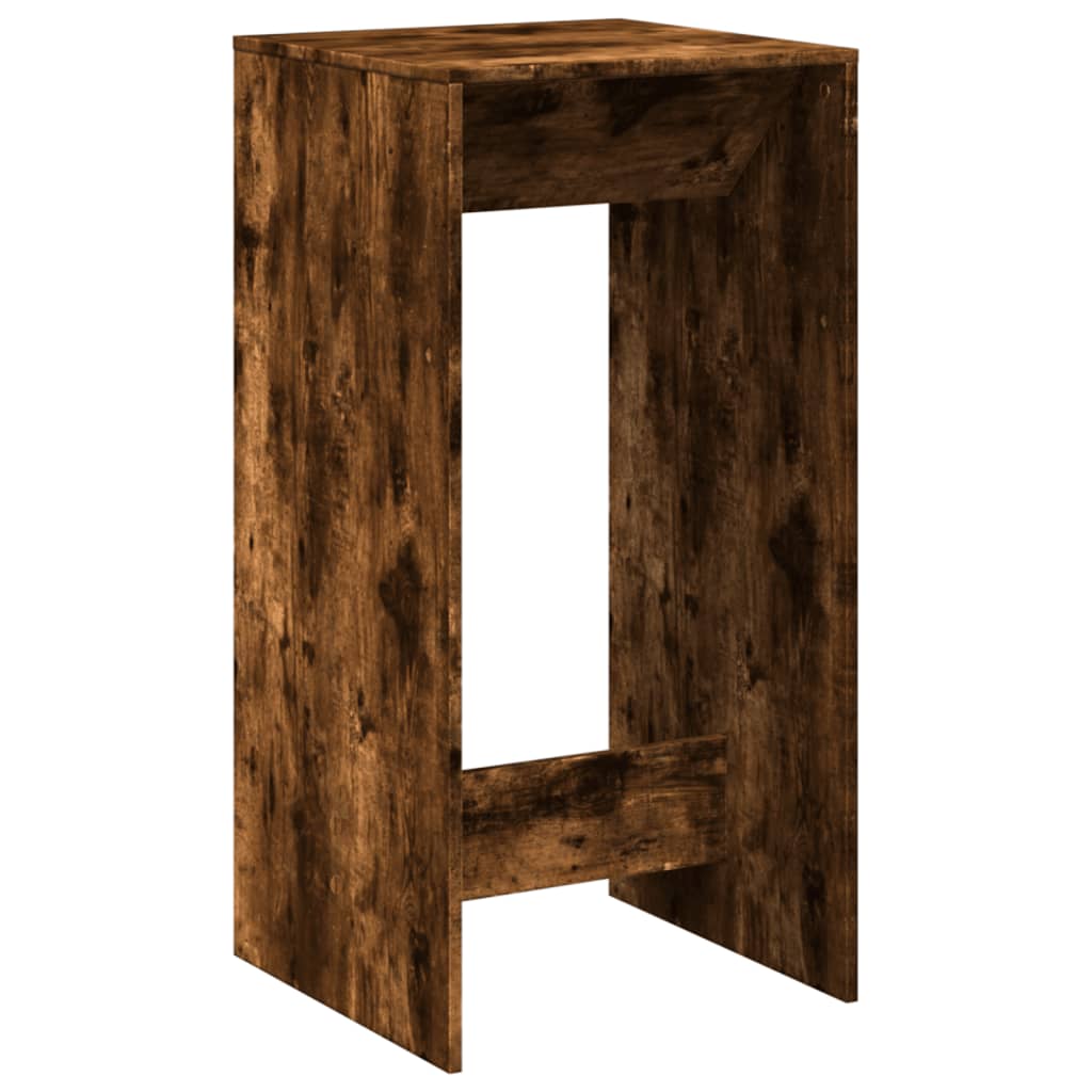 Table de bar chêne fumé 51x50x103,5 cm bois d'ingénierie