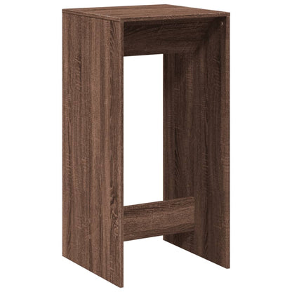 Table de bar chêne marron 51x50x103,5 cm bois d'ingénierie