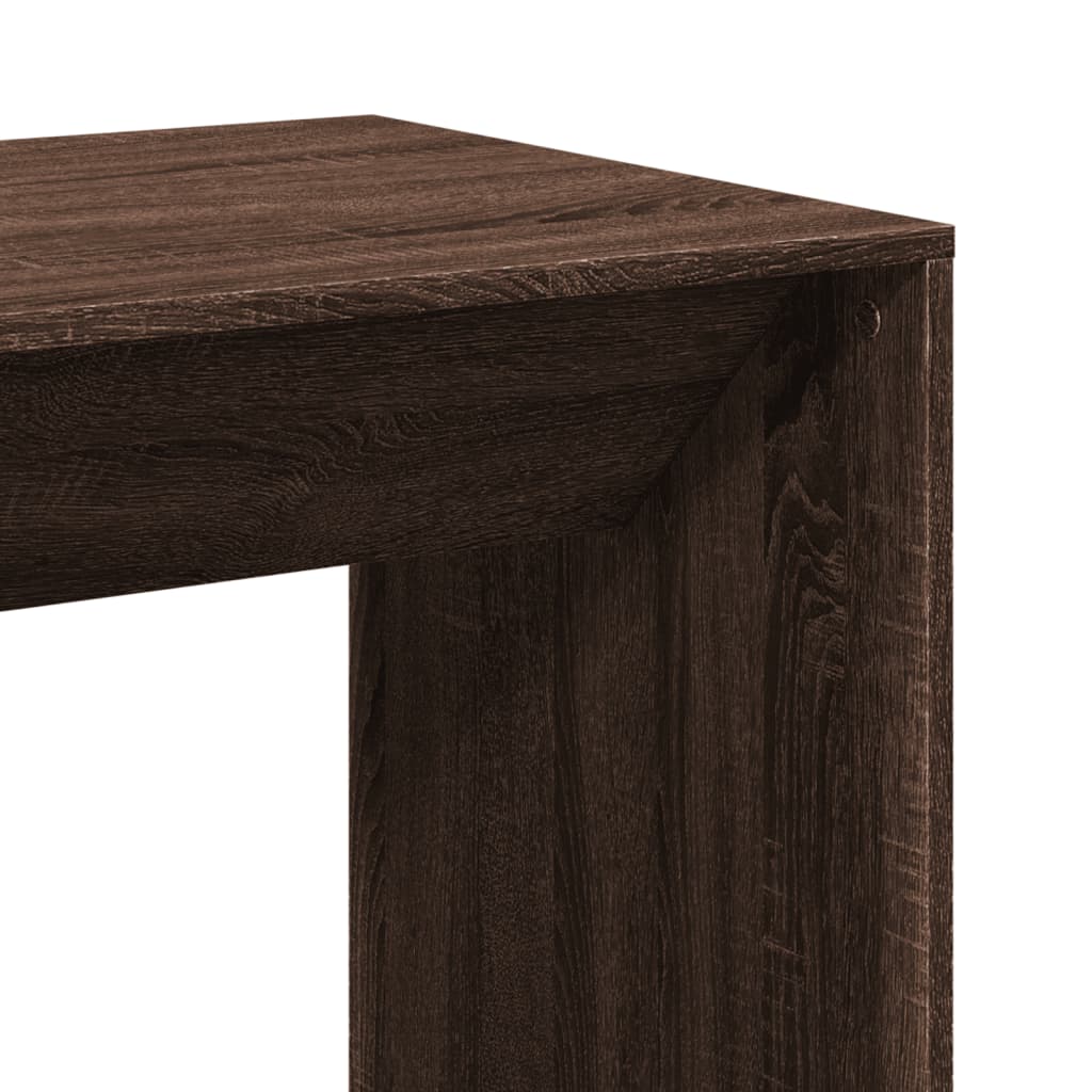 Table de bar chêne marron 51x50x103,5 cm bois d'ingénierie