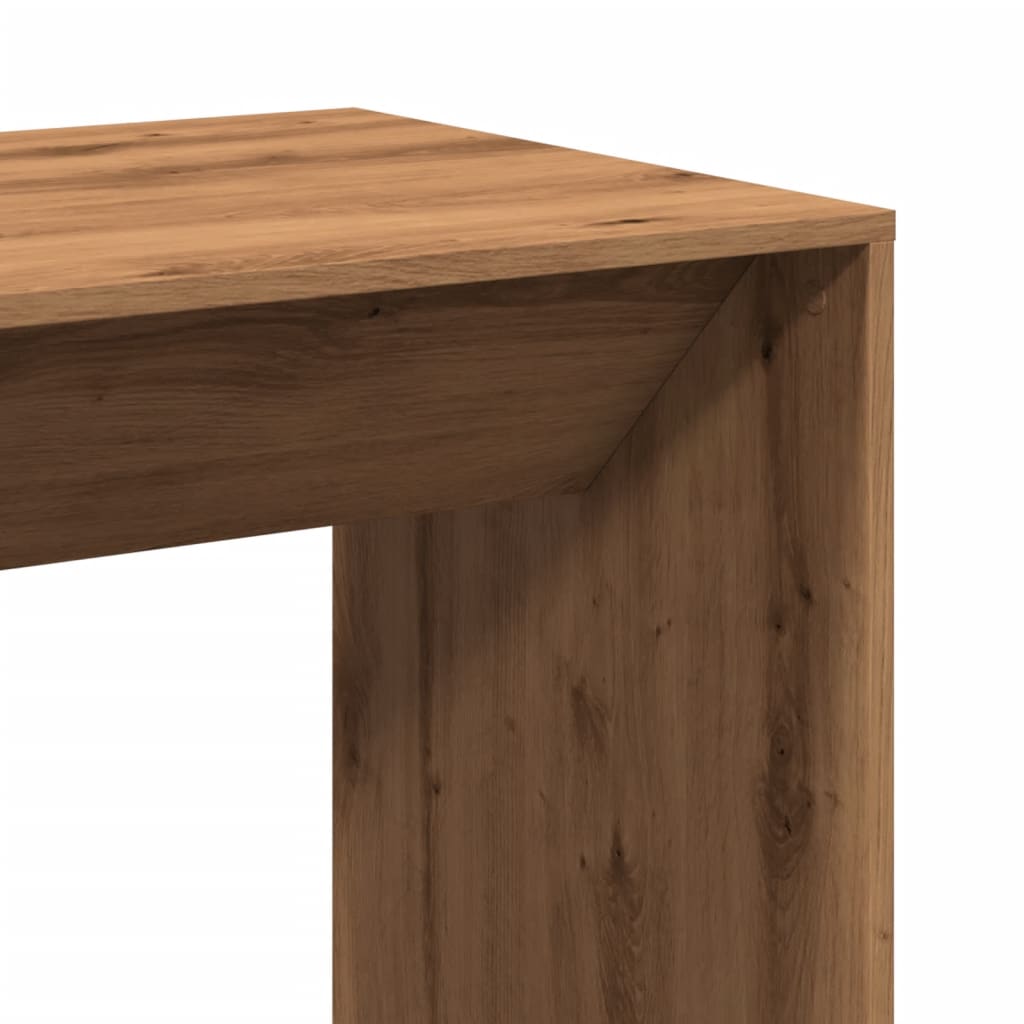 Table de bar chêne artisanal 51x50x103,5 cm bois d'ingénierie