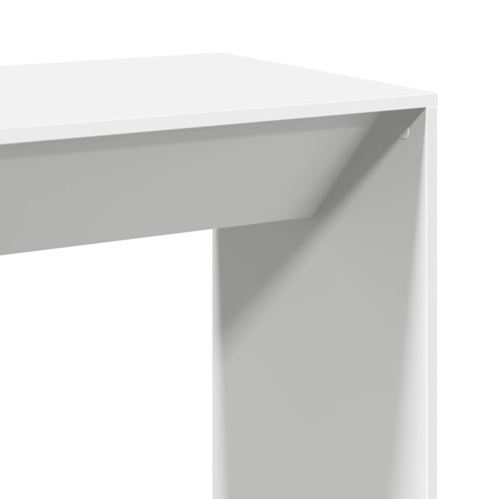 Table de bar blanc 102x50x103,5 cm bois d'ingénierie