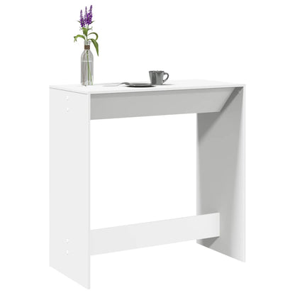 Table de bar blanc 102x50x103,5 cm bois d'ingénierie