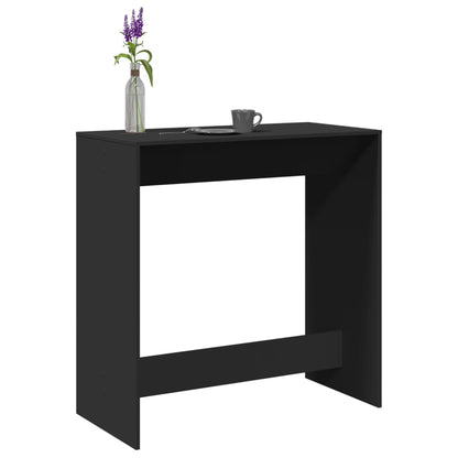 Table de bar noir 102x50x103,5 cm bois d'ingénierie