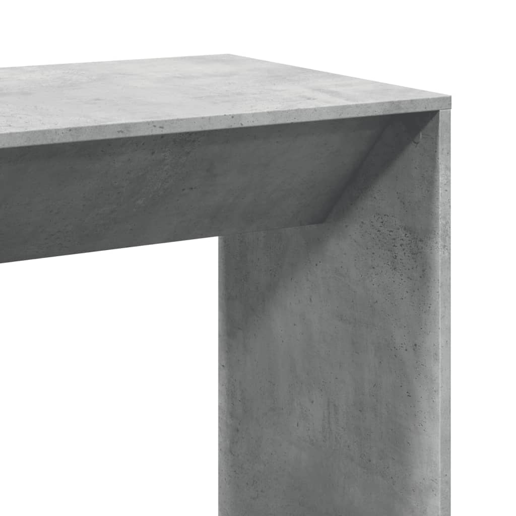 Table de bar gris béton 102x50x103,5 cm bois d'ingénierie