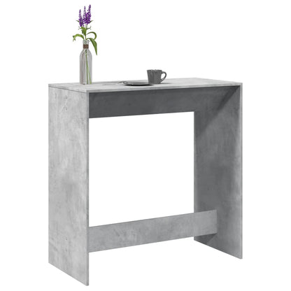 Table de bar gris béton 102x50x103,5 cm bois d'ingénierie