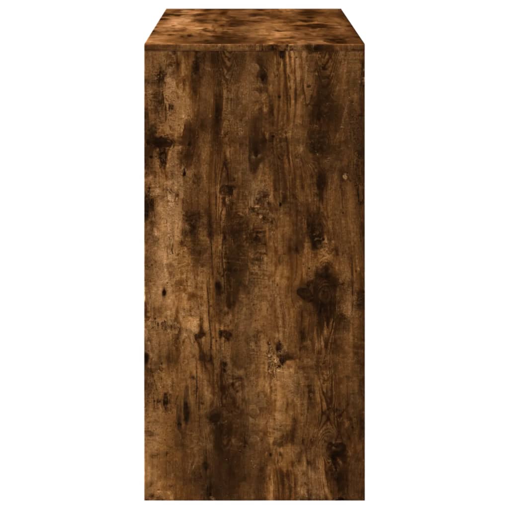 Table de bar chêne fumé 102x50x103,5 cm bois d'ingénierie