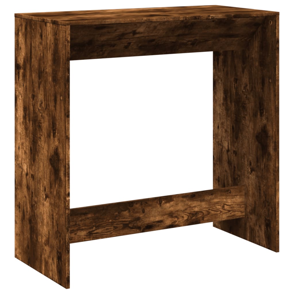 Table de bar chêne fumé 102x50x103,5 cm bois d'ingénierie