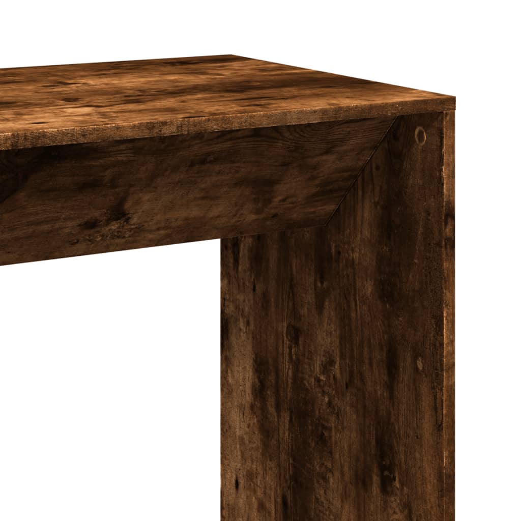 Table de bar chêne fumé 102x50x103,5 cm bois d'ingénierie