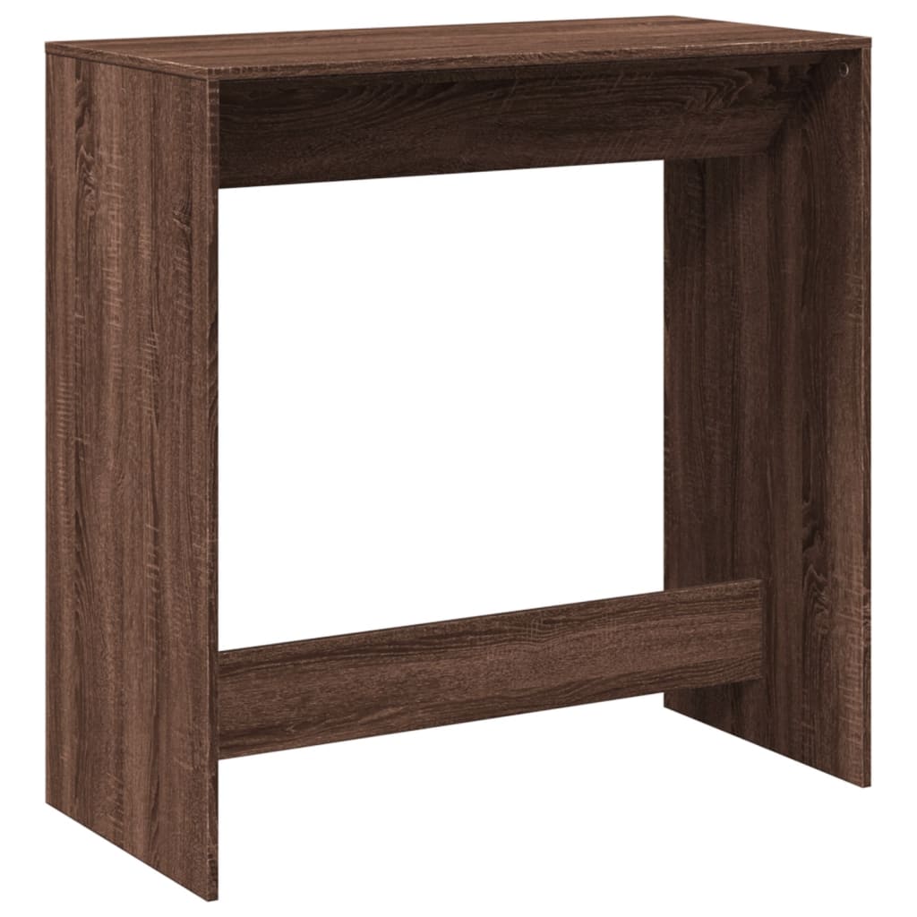 Table de bar chêne marron 102x50x103,5 cm bois d'ingénierie