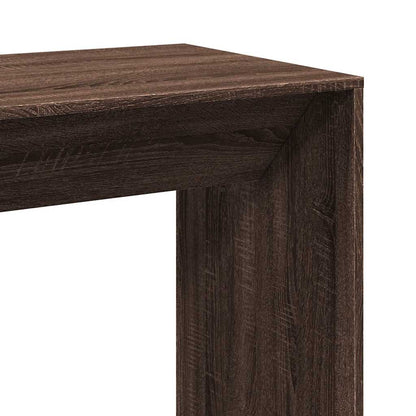 Table de bar chêne marron 102x50x103,5 cm bois d'ingénierie