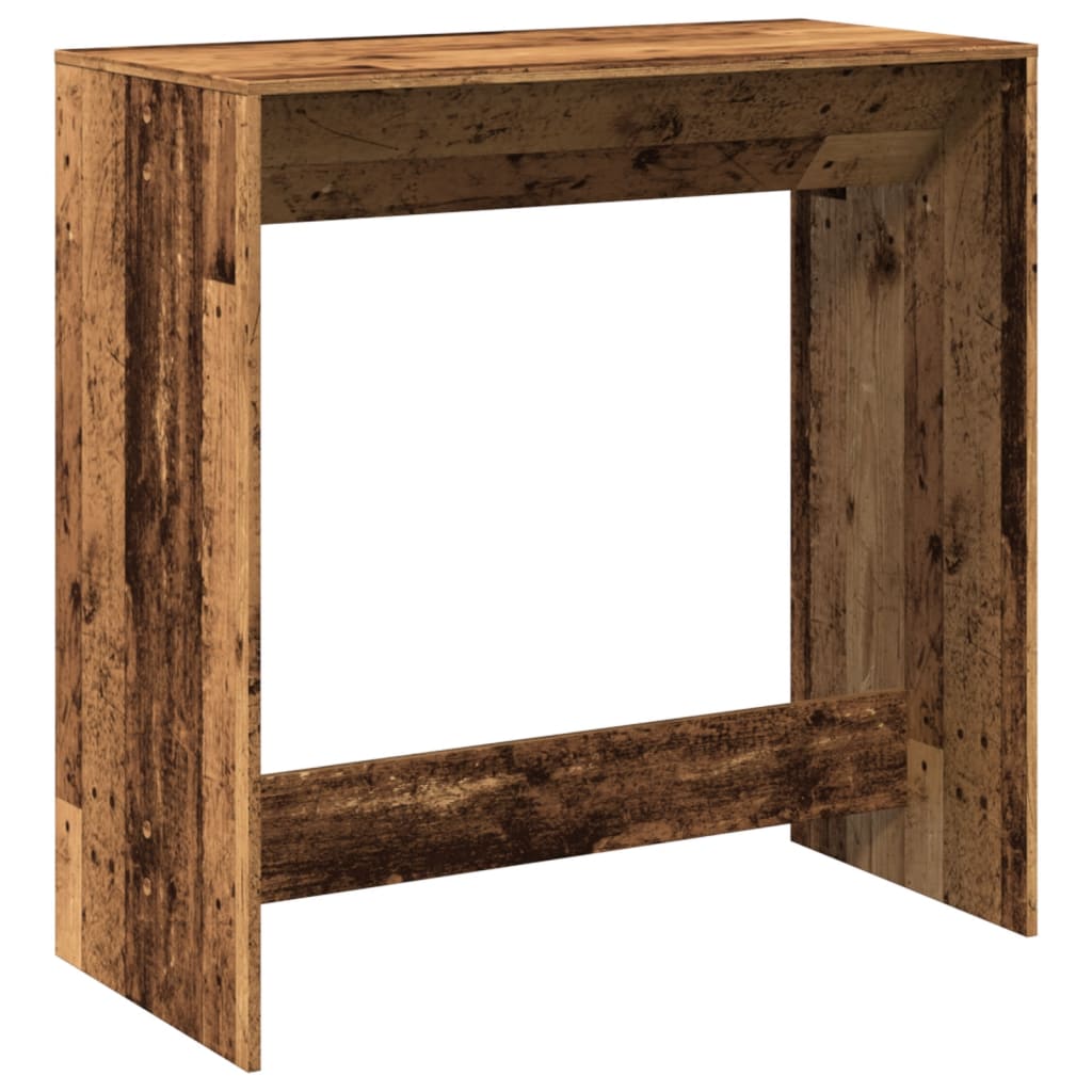 Table de bar vieux bois 102x50x103,5 cm bois d'ingénierie