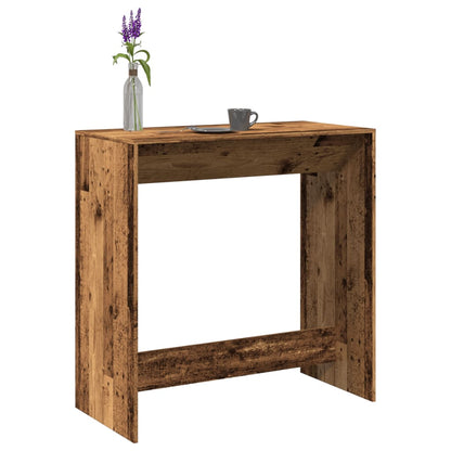 Table de bar vieux bois 102x50x103,5 cm bois d'ingénierie