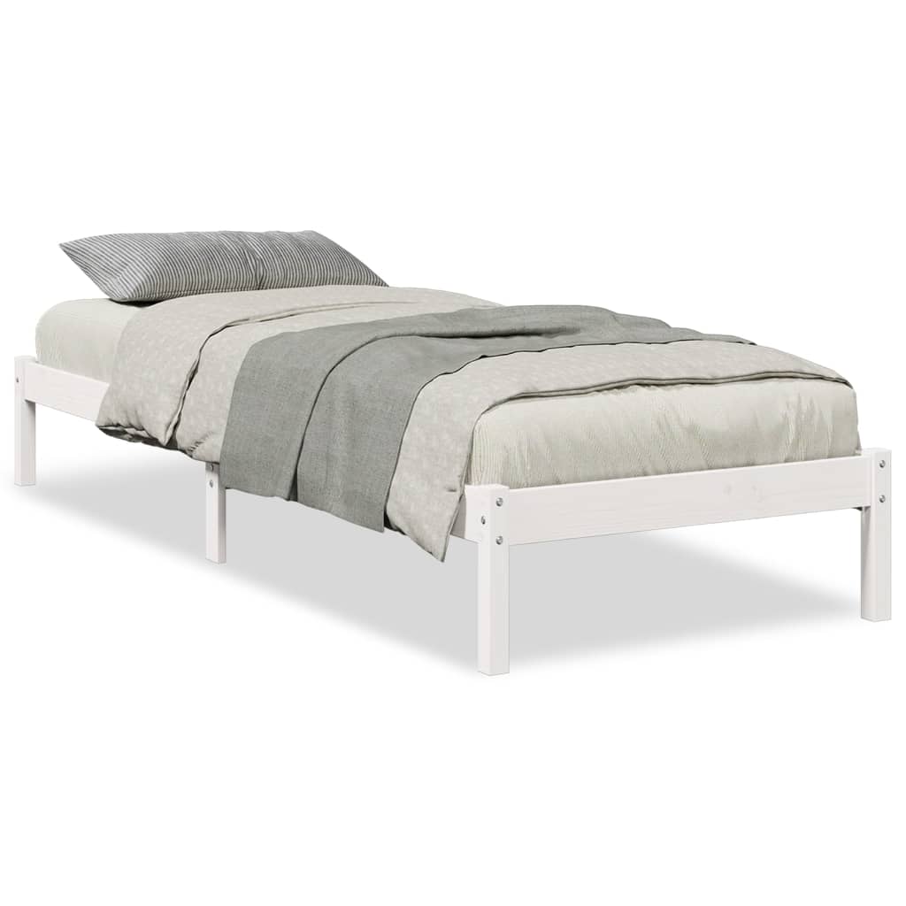 Cadre de lit extra long sans matelas 80x210 cm bois massif pin