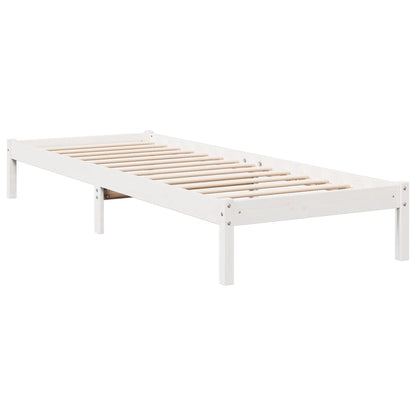 Cadre de lit extra long sans matelas 80x210 cm bois massif pin