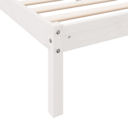 Cadre de lit extra long sans matelas 80x210 cm bois massif pin