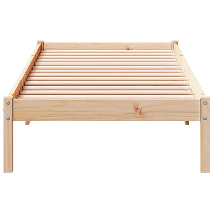 Cadre de lit extra long sans matelas 90x210 cm bois massif pin