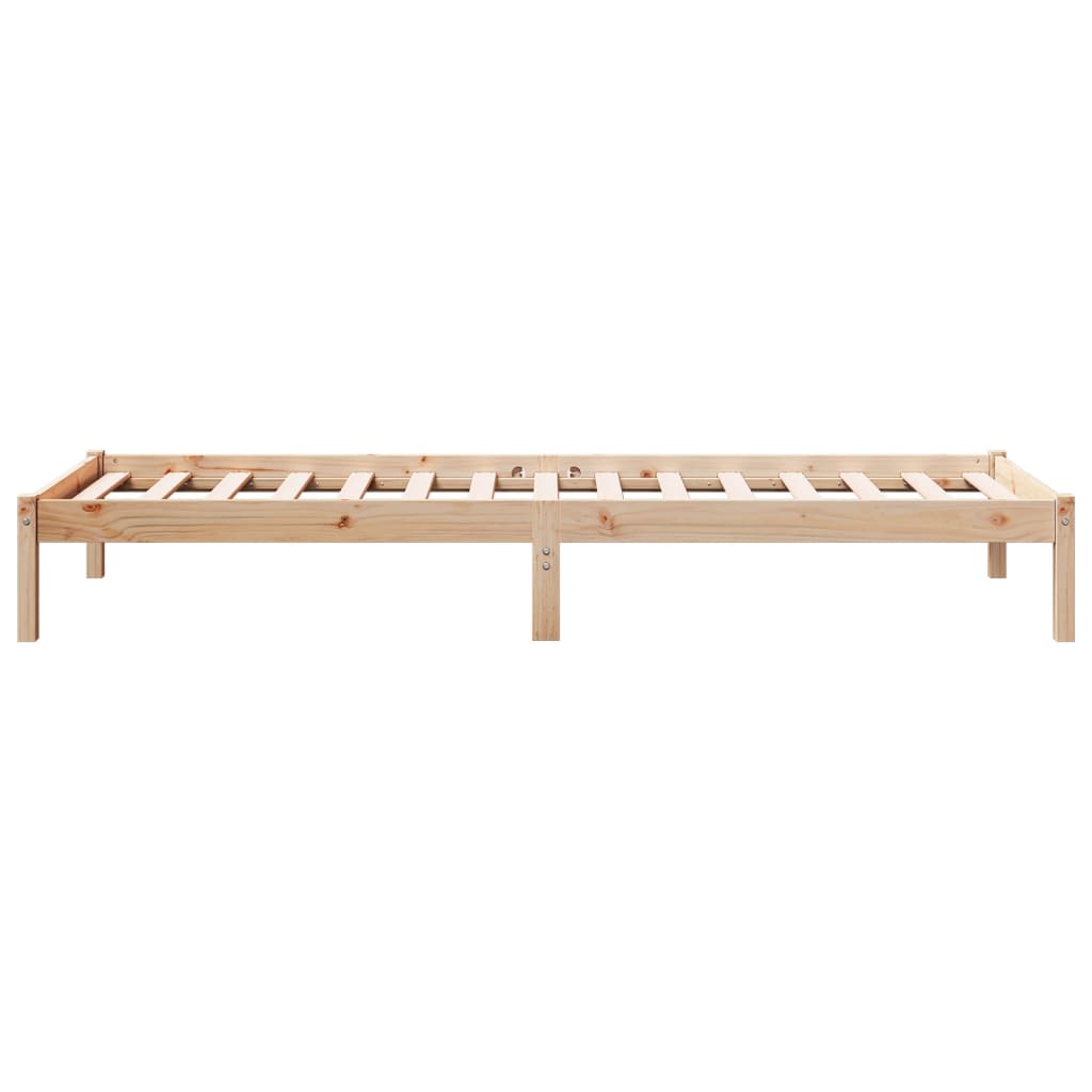 Cadre de lit extra long sans matelas 90x210 cm bois massif pin