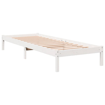 Cadre de lit extra long sans matelas 90x210 cm bois massif pin