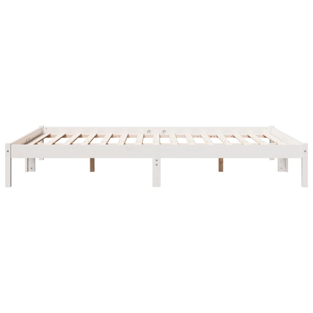 Cadre de lit extra long sans matelas 140x210 cm bois massif pin