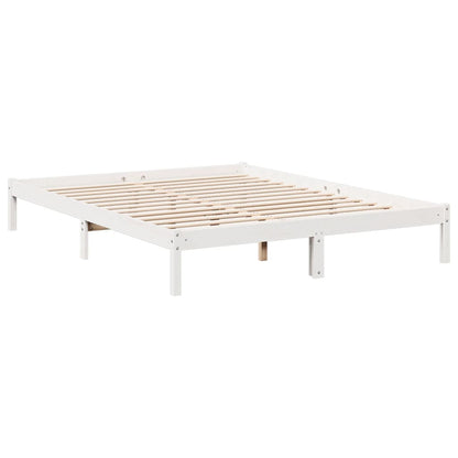 Cadre de lit extra long sans matelas 160x210 cm bois massif pin