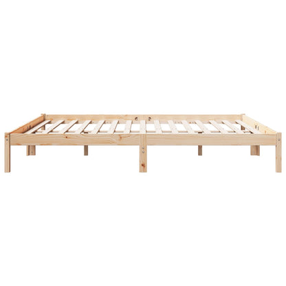 Cadre de lit extra long sans matelas 200x210 cm bois massif pin