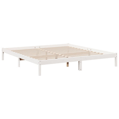 Cadre de lit extra long sans matelas 200x210 cm bois massif pin