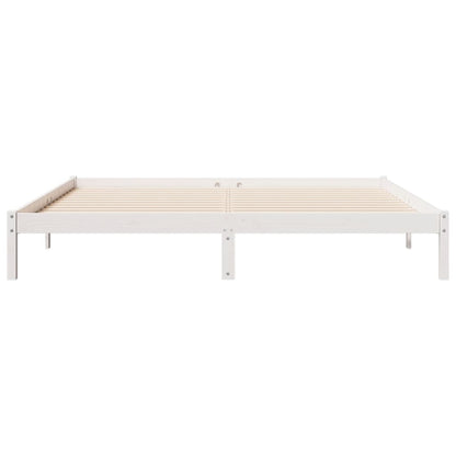 Cadre de lit extra long sans matelas 200x210 cm bois massif pin