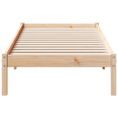 Cadre de lit extra long sans matelas 80x220 cm bois massif pin