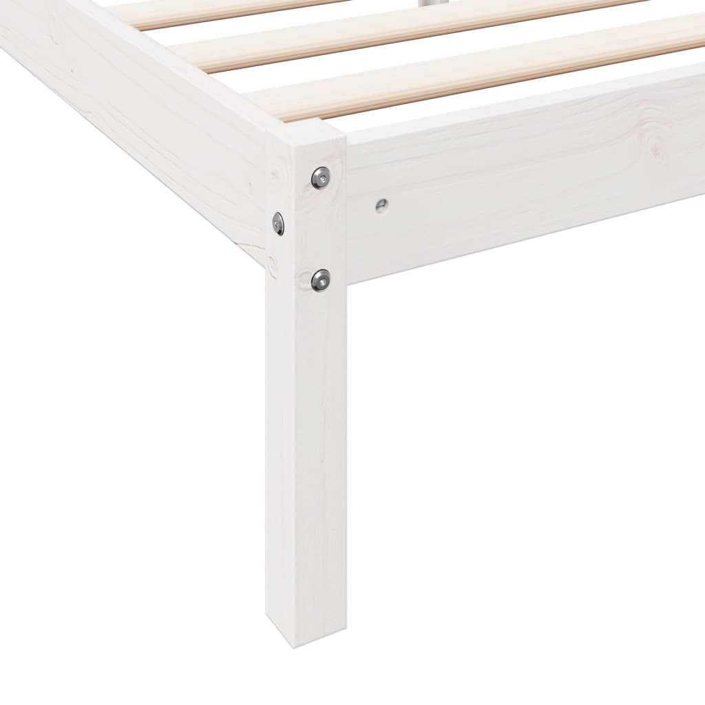 Cadre de lit extra long sans matelas 80x220 cm bois massif pin